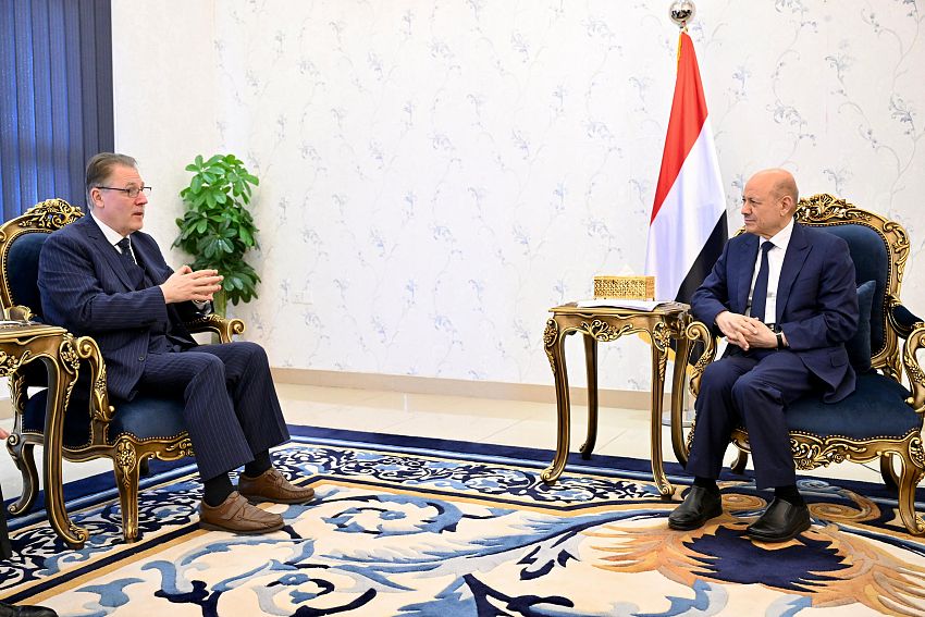 الرئيس العليمي يستقبل مساعد الامين العام للامم المتحدة