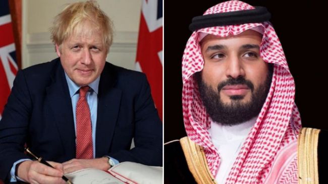 محمد بن سلمان مع رئيس الوزراء البريطاني