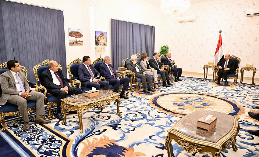 الرئيس العليمي يستقبل وفدا برلمانيا واعلاميا مصريا