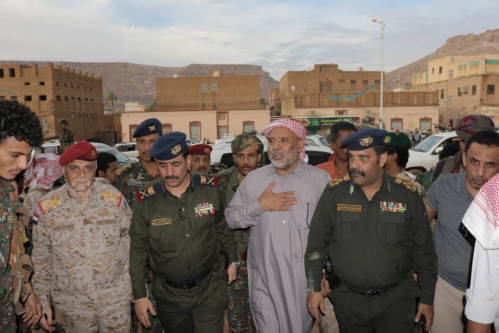 وزير الداخلية اللواء الركن ابراهيم علي حيدان ومعه وكيل محافظة حض