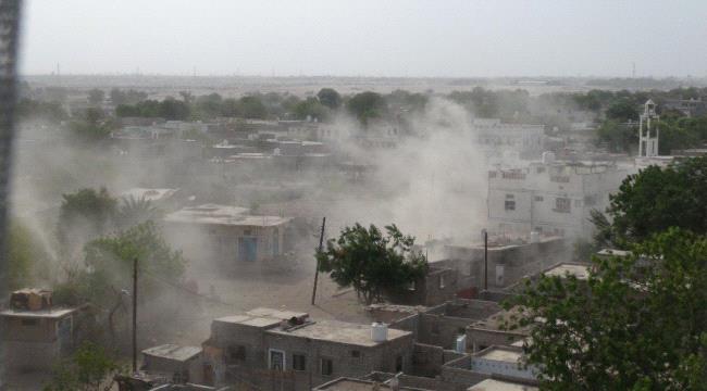 قصف حوثي على التحيتا في الحديدة
