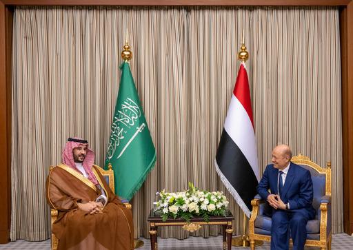 مجلس القيادة الرئاسي يلتقي بوزير الدفاع السعودي