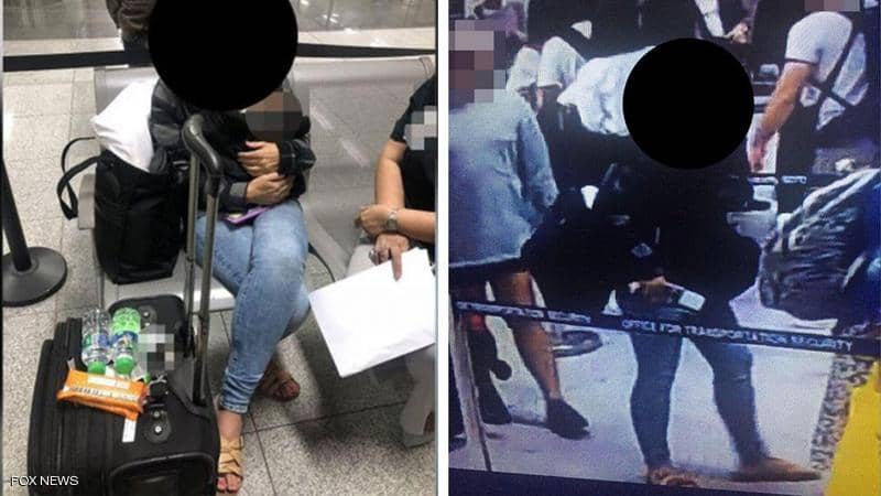 الشارع الأمريكية ومعها الطفل