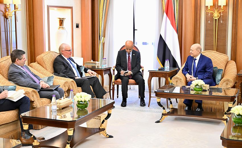 الرئيس العليمي يستقبل مبعوث الولايات المتحدة الاميركية
