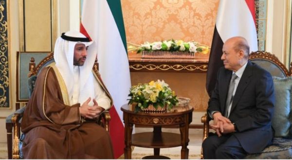 الدكتور رشاد محمد العليمي يستقبل رئيس مجلس الأمة الكويتي مرزوق