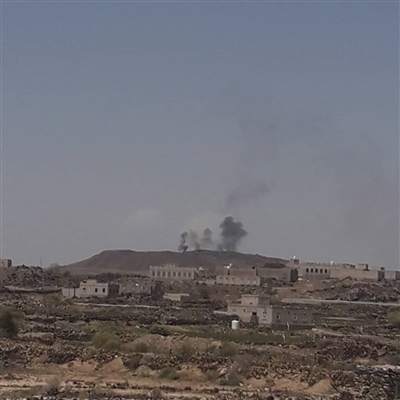 طيران التحالف يدك مخازن اسلحة للحوثيين في البيضاء(ارشيفية)