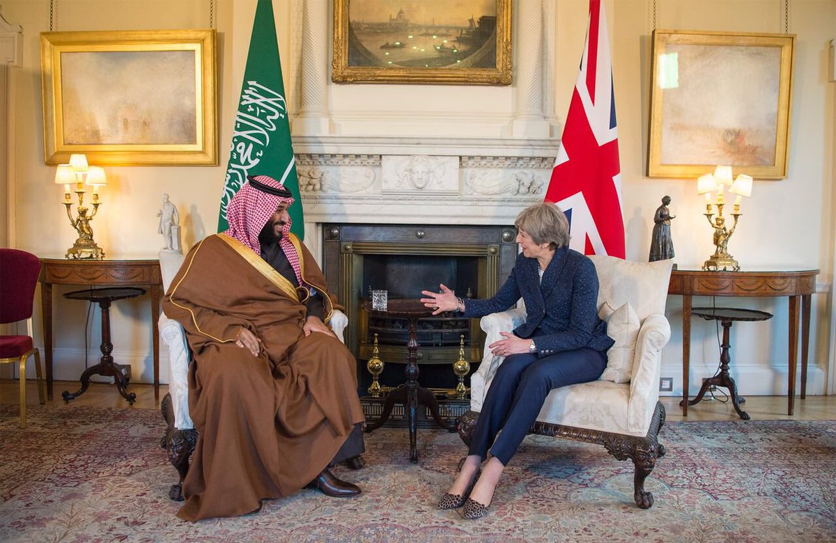 ولي العهد السعودي في لقاء رئيسة وزراء بريطانيا