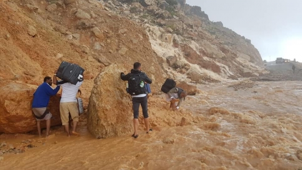 عاصفة بافان تلحق اضرار بجزيرة حديبو
