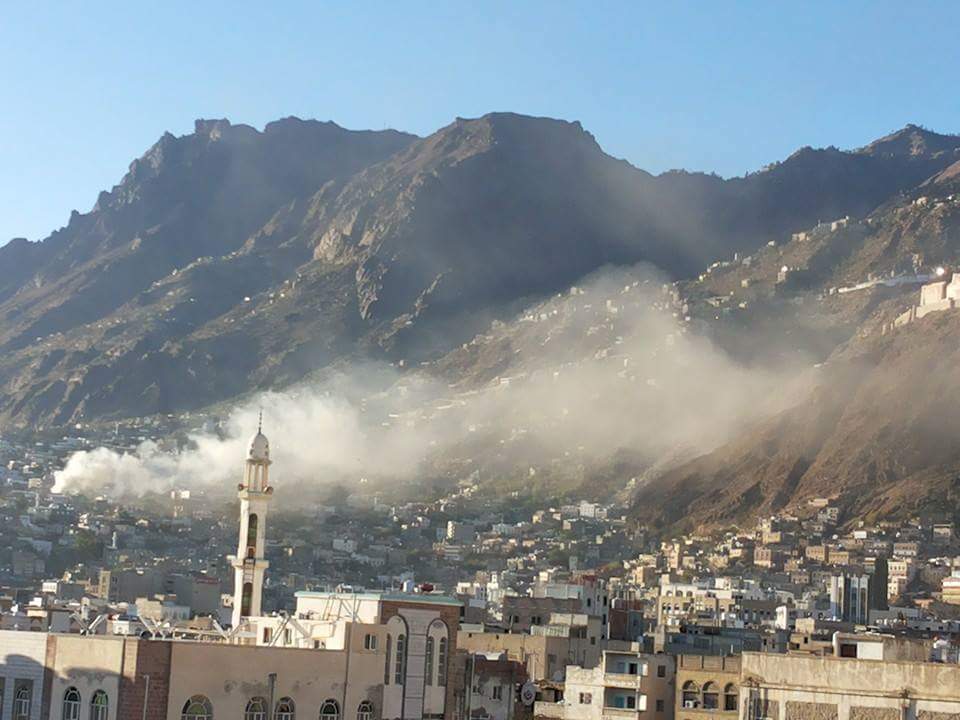 تعز..قذيفة مدفعية حوثية