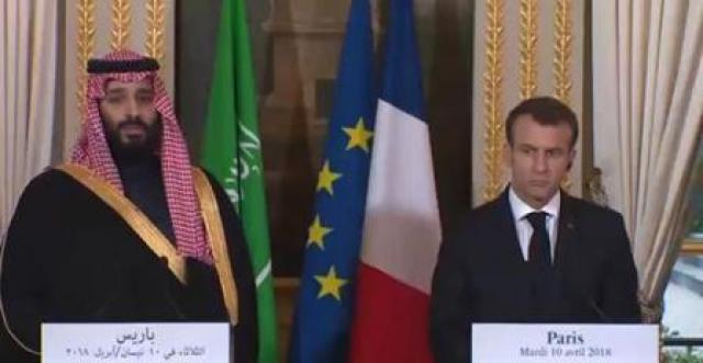 ولي العهد السعودي والرئيس الفرنسي في باريس