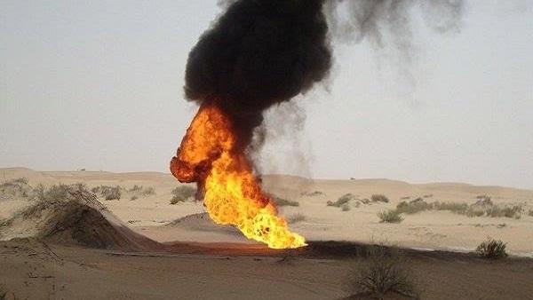 مسلحون يفجرون انبوب النفط في مأرب شمال شرق اليمن