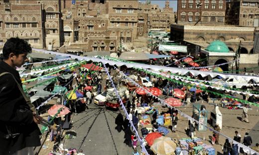 الحوثيون في صنعاء القديمة