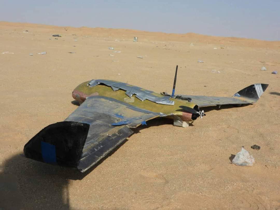 طائرة حوثية في برط العنان