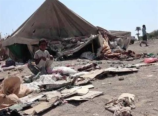 قصف مخيمات النازحين
