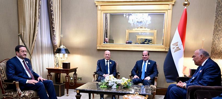 لقاء مهم يجمع الرئيسان العليمي والسيسي في المنامة