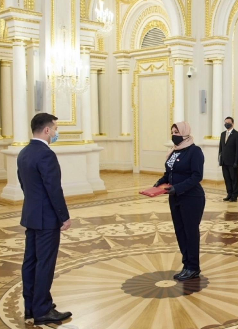 قبول أوراق أعتماد سفيرة اليمن غير المقيمة في أوكرانيا،الدكتورة م