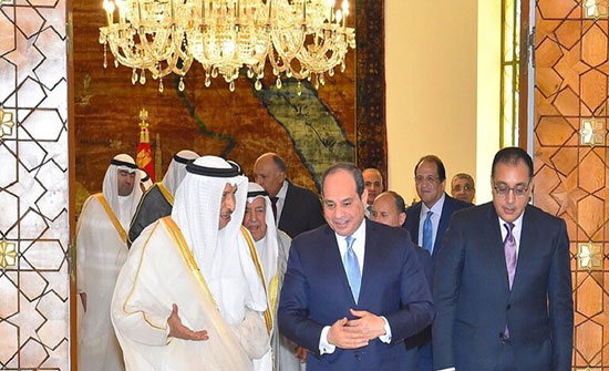 الرئيس المصري ورئيس الوزراء الكويتي