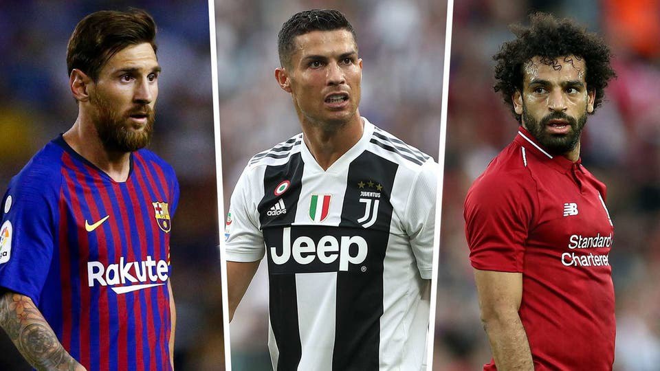 ميسي وصلاح ورونالدو