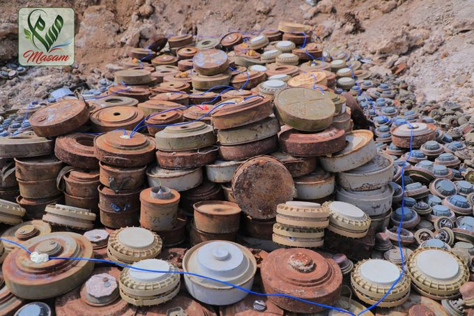 مشروع مسانم يطهر الاراضي اليمنية من الالغام الحوثية