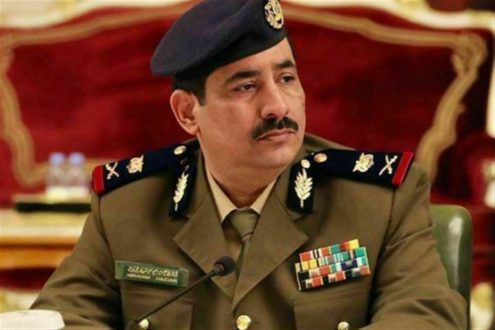 وزير الداخلية، إن الوزير اللواء الركن إبراهيم حيدان