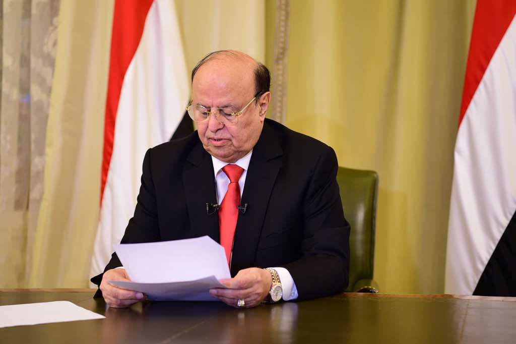 الرئيس هادي يوجه كلمة للشعب اليمني